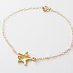 Gold Star Bracelet, 14kt Gold Filled Bracelet,..