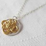 Gold & Sterling Silver Necklace, St..
