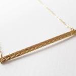 Gold Bar Necklace, 14kt Gold Filled Necklace, Gift..