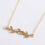 Gold Branch Necklace, 14kt Gold Filled Necklace,..