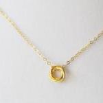 Gold Bali Bead Necklace, 14kt Gold Filled..