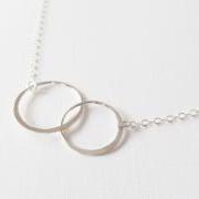 Sterling Silver Eternity Necklace, Sterling Silver Necklace