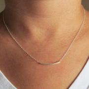 Sterling Silver Bar Necklace, Sterling Silver Necklace