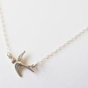Sterling Silver Bird Necklace, Sterling Silver Necklace, Gift For Her