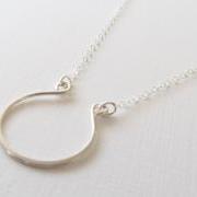 Sterling Silver Horseshoe Necklace, Sterling Silver Necklace