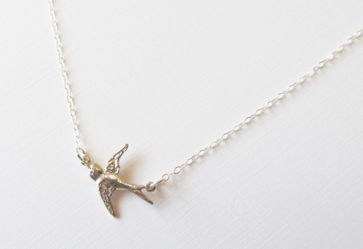 Sterling Silver Bird Necklace, Sterling Silver Necklace, Gift For Her