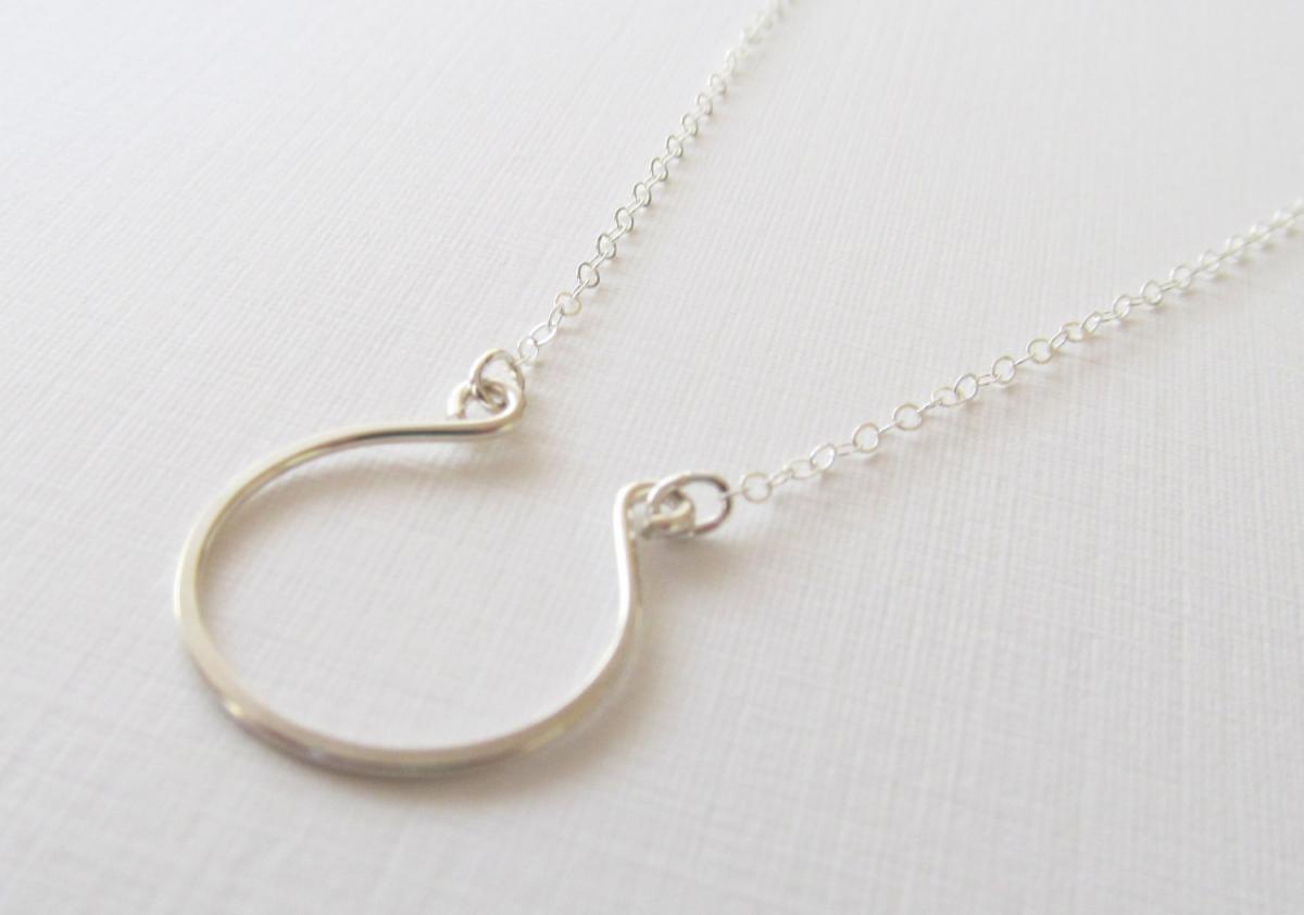Sterling Silver Horseshoe Necklace, Sterling Silver Necklace