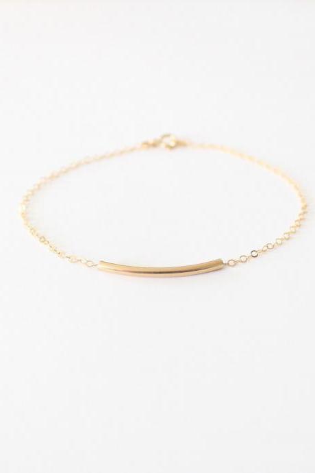 Gold Bar Bracelet - 14kt gold-filled bar bracelet